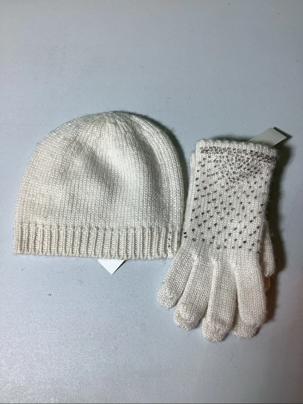 Talbots Alpaca/Mohair/acrylic blend hat and gloves set